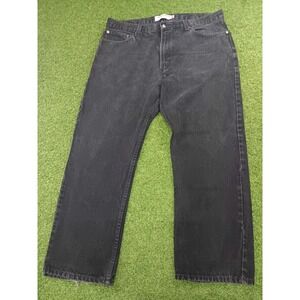 Levi's 505 Jeans Mens 40x29 Black Denim Cotton Logo Regular‎ Fit Straight Leg